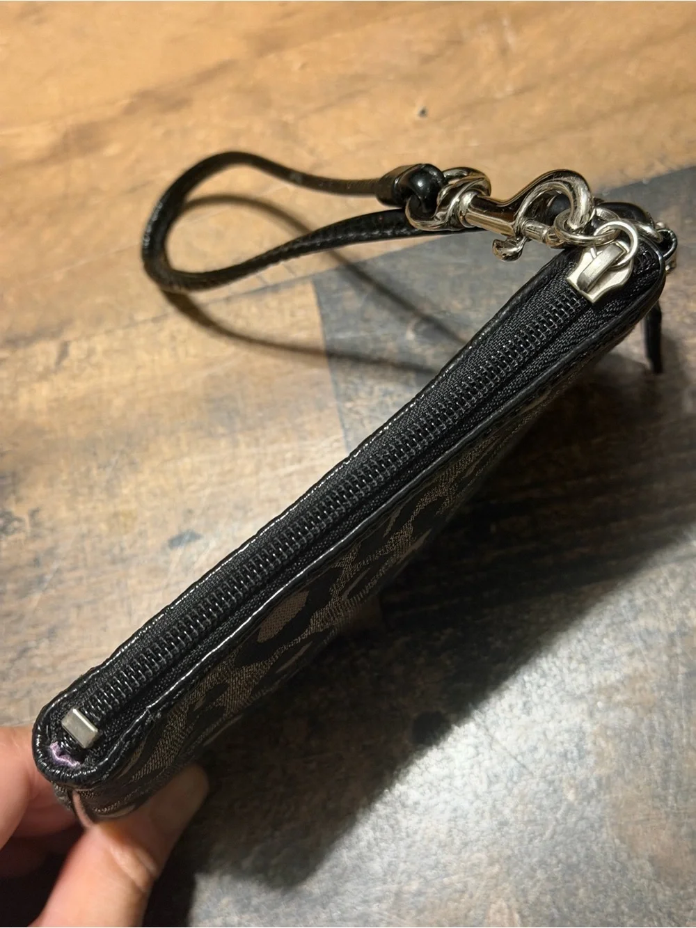 Coach Ocelot Metallic Wristlet